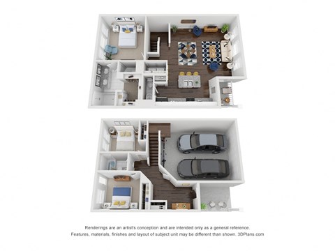 2 bedroom floor plan  the villas at spring creek apartments